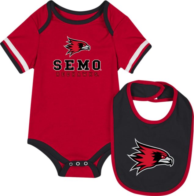 Southeast Missouri State University Infant's Redhawks Bodysuit Bib Set