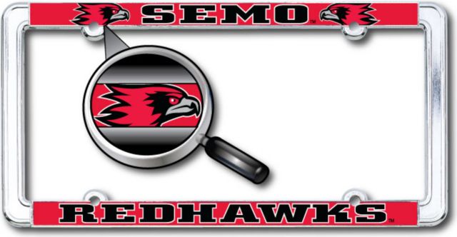 Southeast Missouri State University Redhawks Thin Dome License Plate Frame