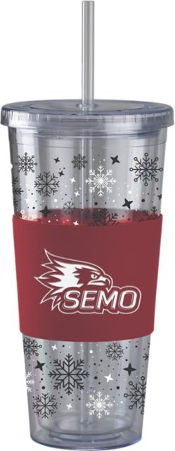 Southeast Missouri State University Straw Snowflake Tumbler