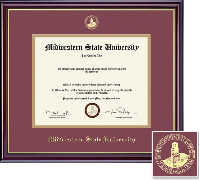 Midwestern State University 8.5'' x 11'' Windsor Diploma Frame