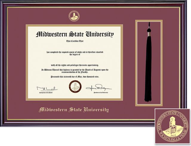 Midwestern State University 8.5'' x 11'' Windsor Diploma Frame