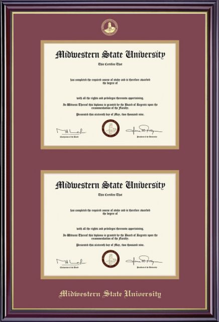 Midwestern State University 8.5'' x 11'' Prestige Diploma Frame