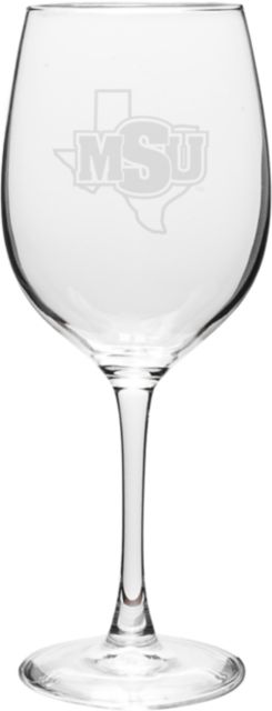 Midwestern State University 16 oz. Wine Glass