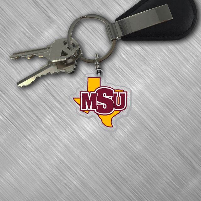 Midwestern State University Acrylic Laser Cut Keychain