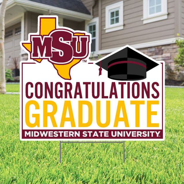 Midwestern State University Grad Lawn Sign