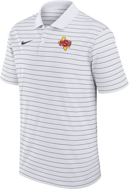 Midwestern State University Mustangs Stripe Polo