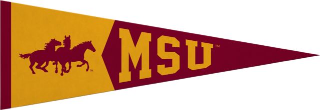 Midwestern State University 5x15 Mustangs Pennant