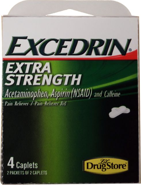 Excedrin Caplets 4 Count package