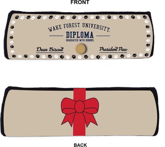 Wake Forest University Diploma Dog Toy