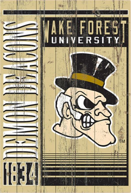 Wake Forest University 25''x 36'' Showcase Plank Sign - ONLINE ONLY