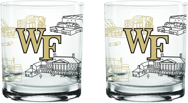 Wake Forest University 14 oz. Campus Line Rocks Glass