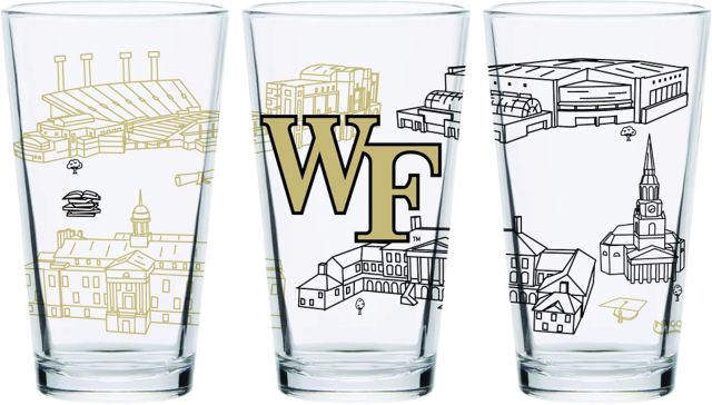 Wake Forest University 16 oz. Campus Line Pint Glass