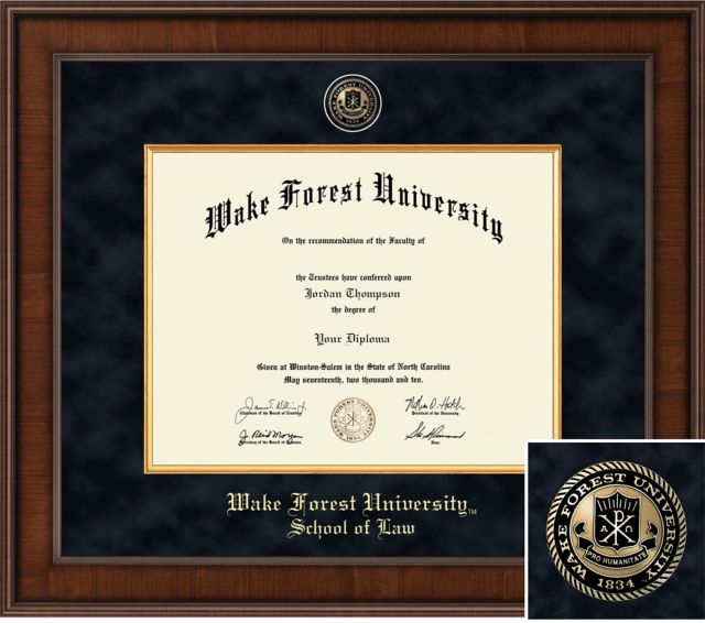 Church Hill Classics Presidential Diploma Frame. School of Law  - ONLINE ONLY