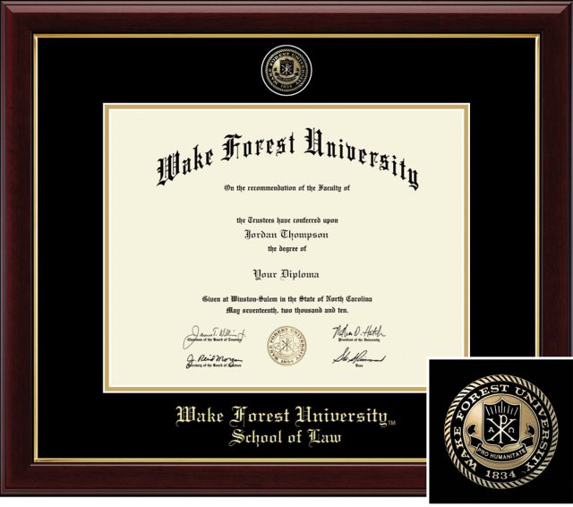 Church Hill Classics Masterpiece Diploma Frame. School of Law  - ONLINE ONLY