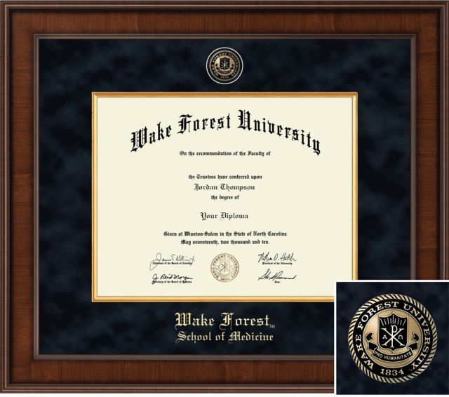 Church Hill Classics Presidential Diploma Frame. School of Medicine  - ONLINE ONLY