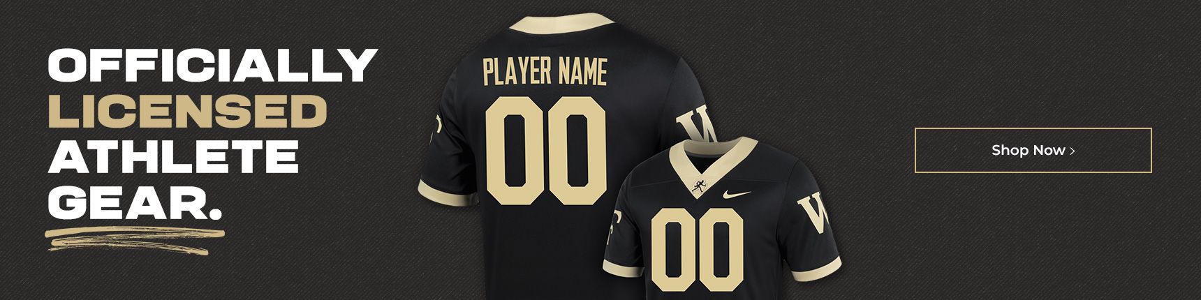 Officially licensed athlete gear.