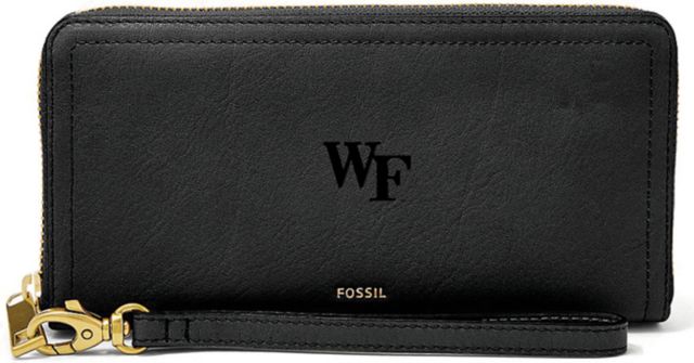 Fossil Leather Logan RFID Zip Around Clutch - Black - ONLINE ONLY