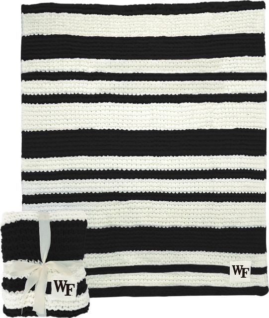 Wake Forest University Cable Knit Throw 50x60