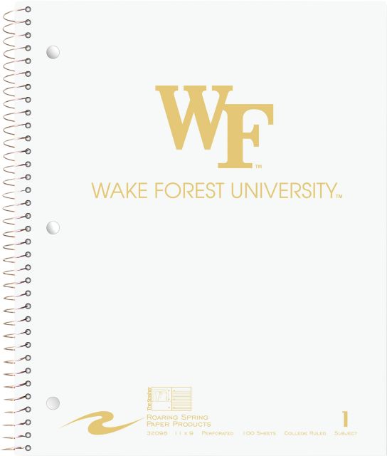Wake Forest University Notebook 100-Sheet
