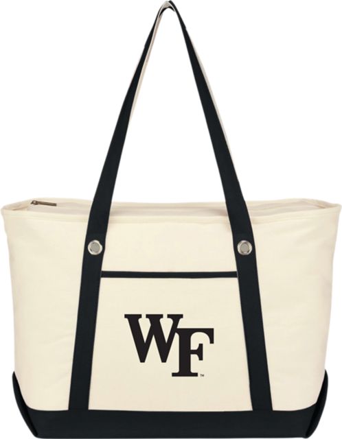 Wake Forest University Canvas Zippered Tote Bag