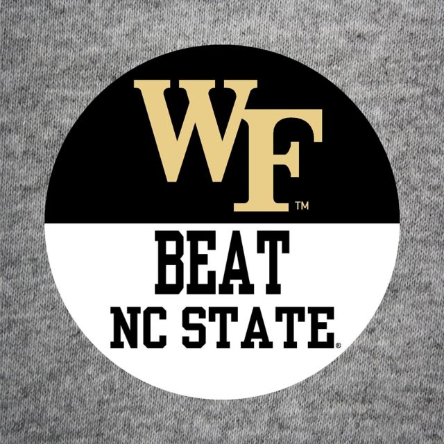 Wake Forest University 3" Beat North Carolina State Button