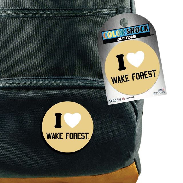 Wake Forest University 3'' Heart Button