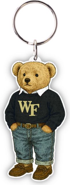 Wake Forest University Teddy Bear Keychain