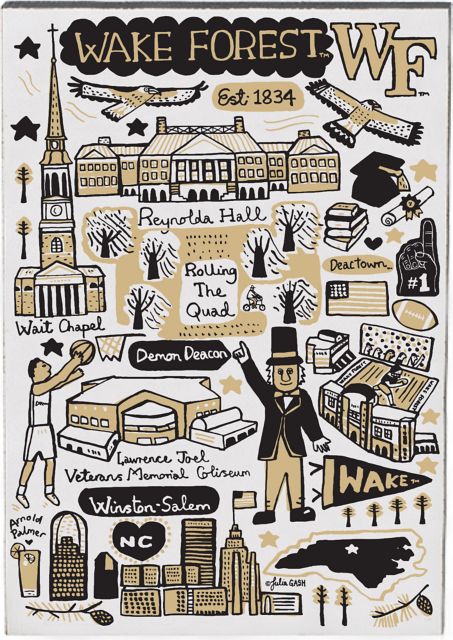 Wake Forest University Julia Gash Jumbo Magnet