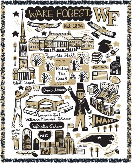 Wake Forest University Tapestry Blanket