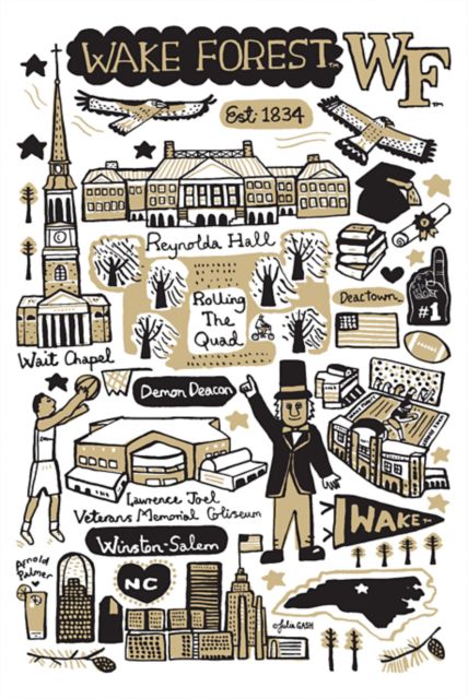 Wake Forest University 12x18 Poster