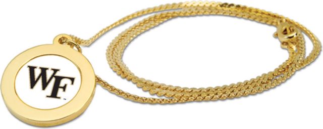 CSI Gold Pendant Necklace With Colored Medallian - ONLINE ONLY