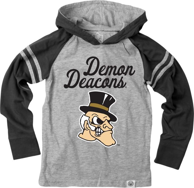 Wake Forest University Demon Deacons Toddler Boys Raglan Hooded Long Sleeve Shirt