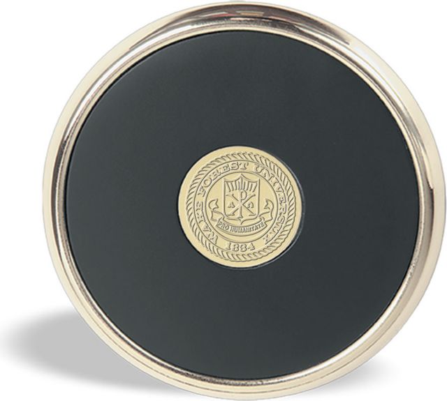 Wake Forest University Leather Inlay Coaster