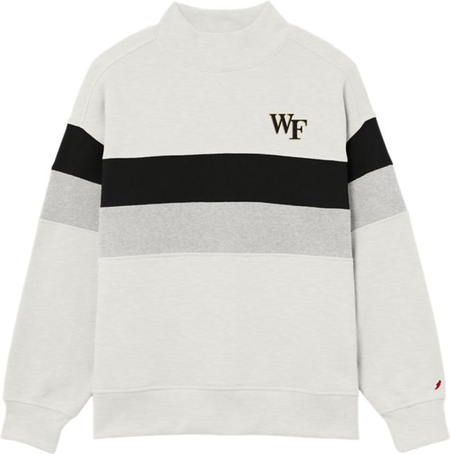 Wake Forest University Women's Stripe Mockneck Sweatshirt