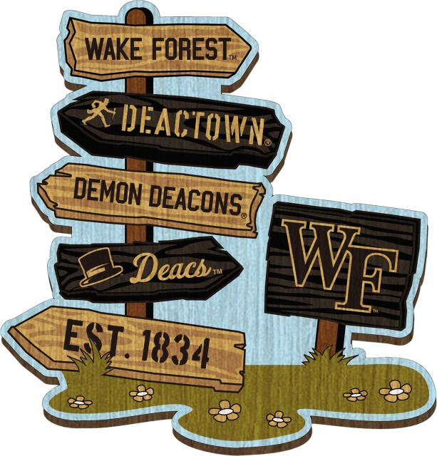 Wake Forest University Demon Deacons Halftime Sign Post Magnet