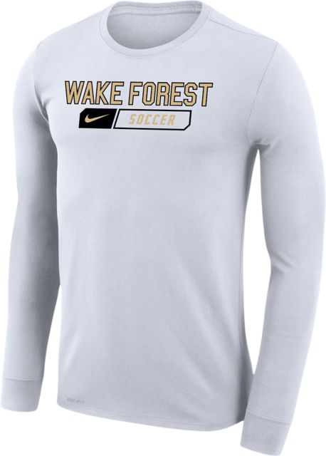 Wake Forest University Soccer Dri-Fit Long Sleeve T-Shirt | Nike | White | Medium