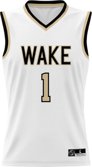 Men's ProSphere #1 Black Wake Forest Demon Deacons Baseball Jersey