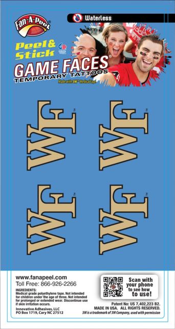 Wake Forest University Tattoo 4-Pack