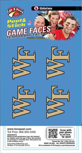Wake Forest University Tattoo 4-Pack