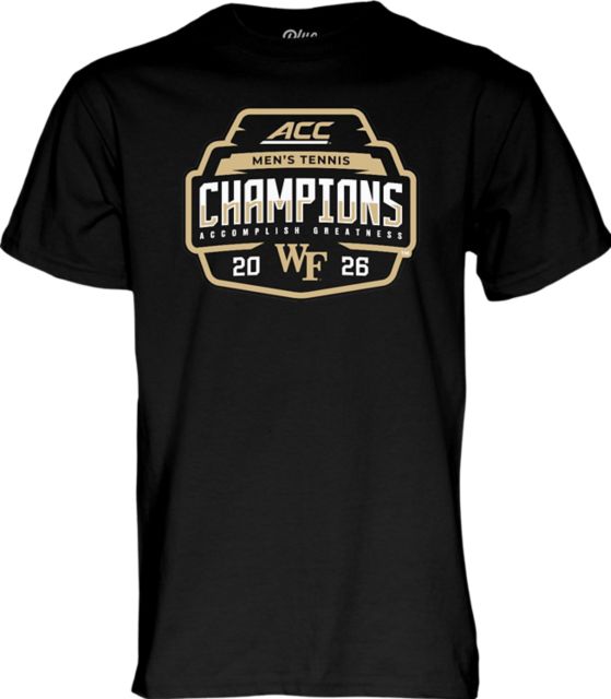 Wake Forest University Men's Tennis 2026  ACC Champions Locker Room Short Sleeve T-Shirt