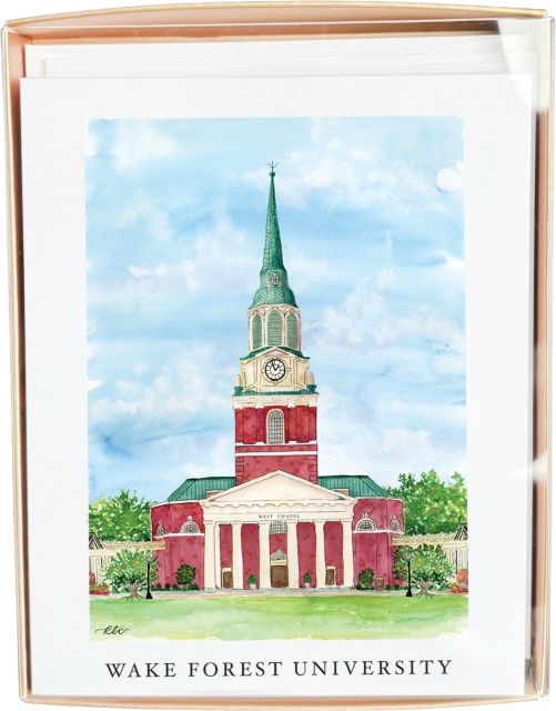 Wake Forest University Wait Chapel Watercolor Note Card Set 10 count