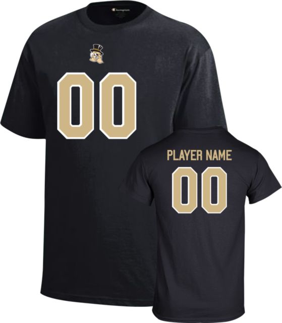 Wake Forest Football Youth Player Name Short Sleeve T-Shirt Numbers 51-99
