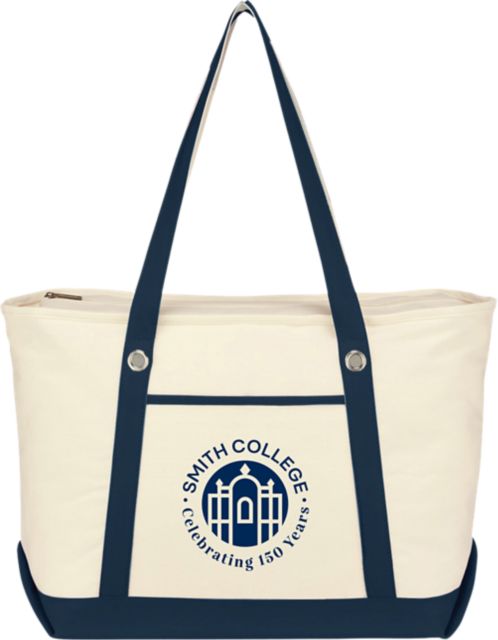 Smith College Canvas Zippered Tote Bag