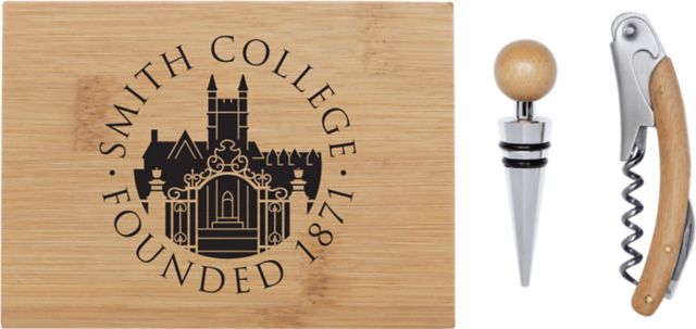 Smith College Bamboo Wine Tool Set