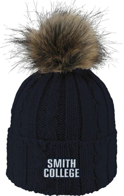 Smith College Women's Fur Pom Beanie