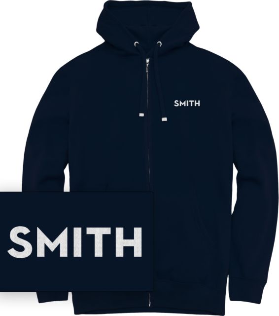 Smith College Chainstitch Full Zip Hooded Sweatshirt