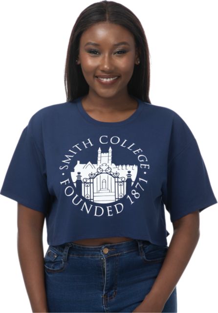 Smith College Women's Boxy Crop Short Sleeve T-Shirt