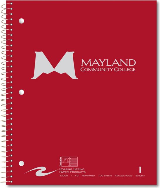 Mayland Community College 1 Subject Notebook