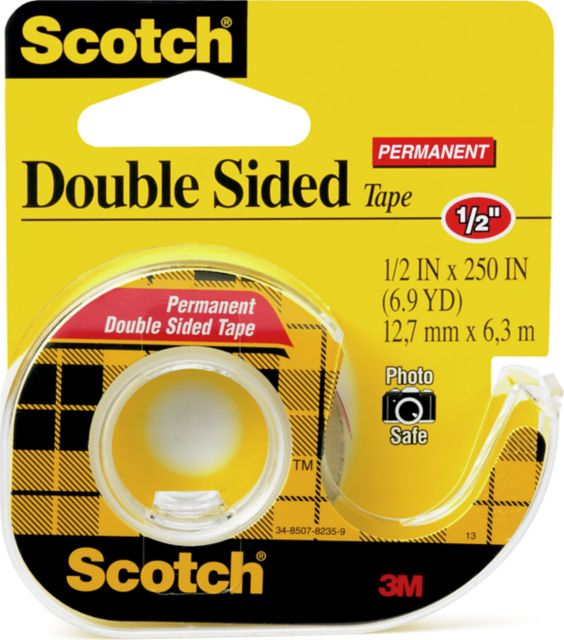 TAPE/DBL STICK .5"x250'