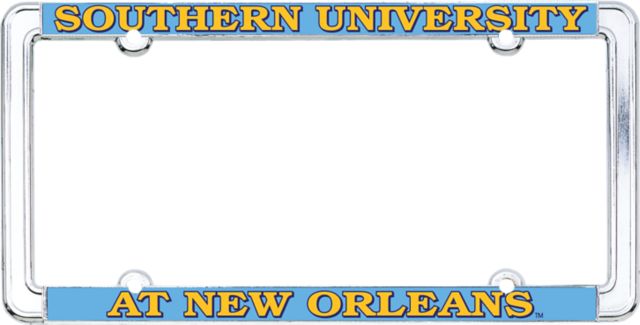 Southern University of New Orleans Thin Dome License Plate Frame
